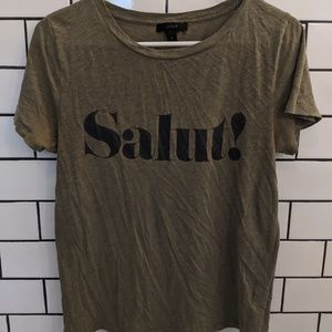 J. Crew "Salut" Graphic Tee, M, GUC